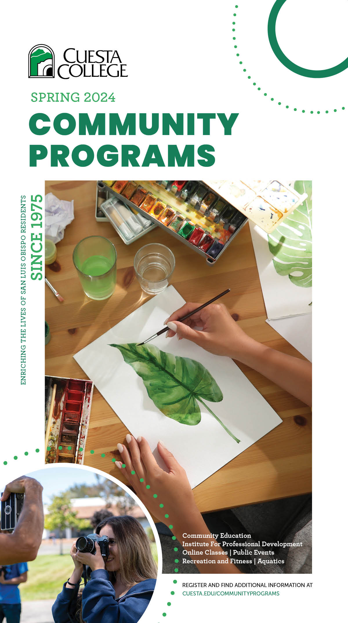 Spring 24 Brochure Cover with watercolor painitng