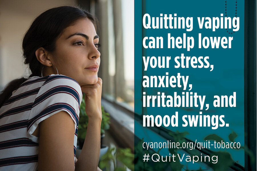 Quitting vaping can help lower stress and anxiety