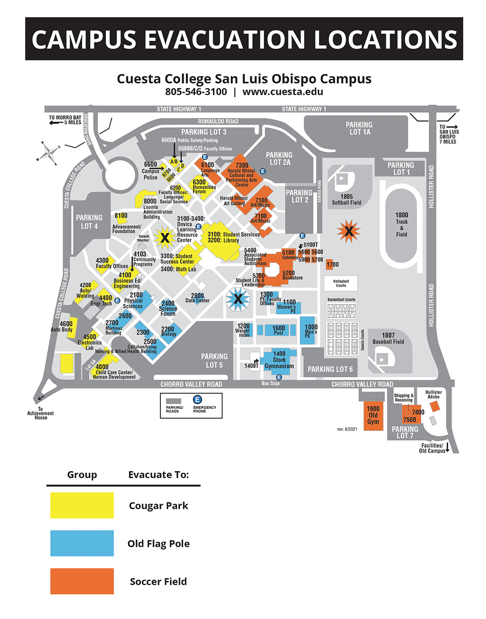 SLO evacuation map